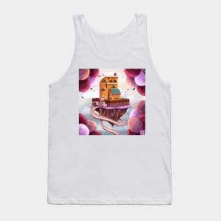 House on a flying island Tank Top